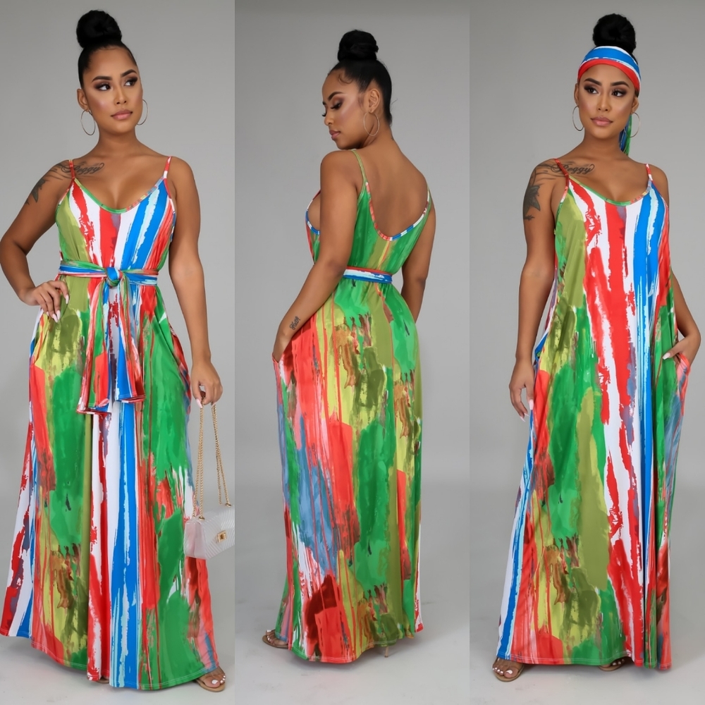 Color Streak Dress